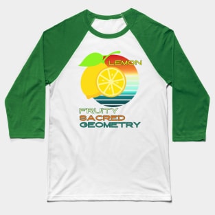 Lemon Fruity Sacred Geometry Baseball T-Shirt